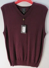 F/X Fusion Medium Burgandy Sleeveless V-Neck Jersey Vest NWT NOS