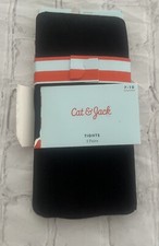 Target Cat  Jack Girls 2 Pair Black Tights Size M Medium 7 - 10