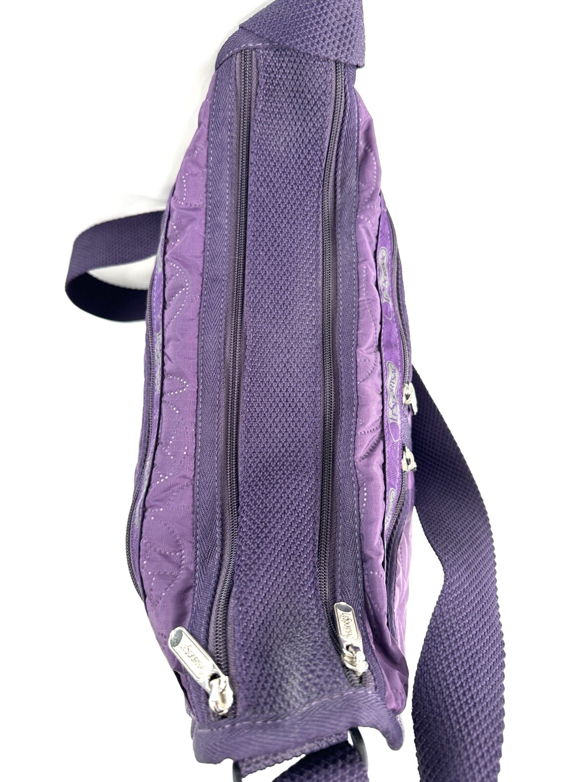 LeSportsac Purple Quilted Nylon Large Crossbody Bag P… Gem