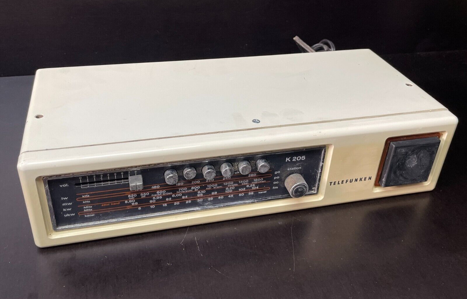 Radio Unterbauradio TELEFUNKEN K 205 weiß Vintage