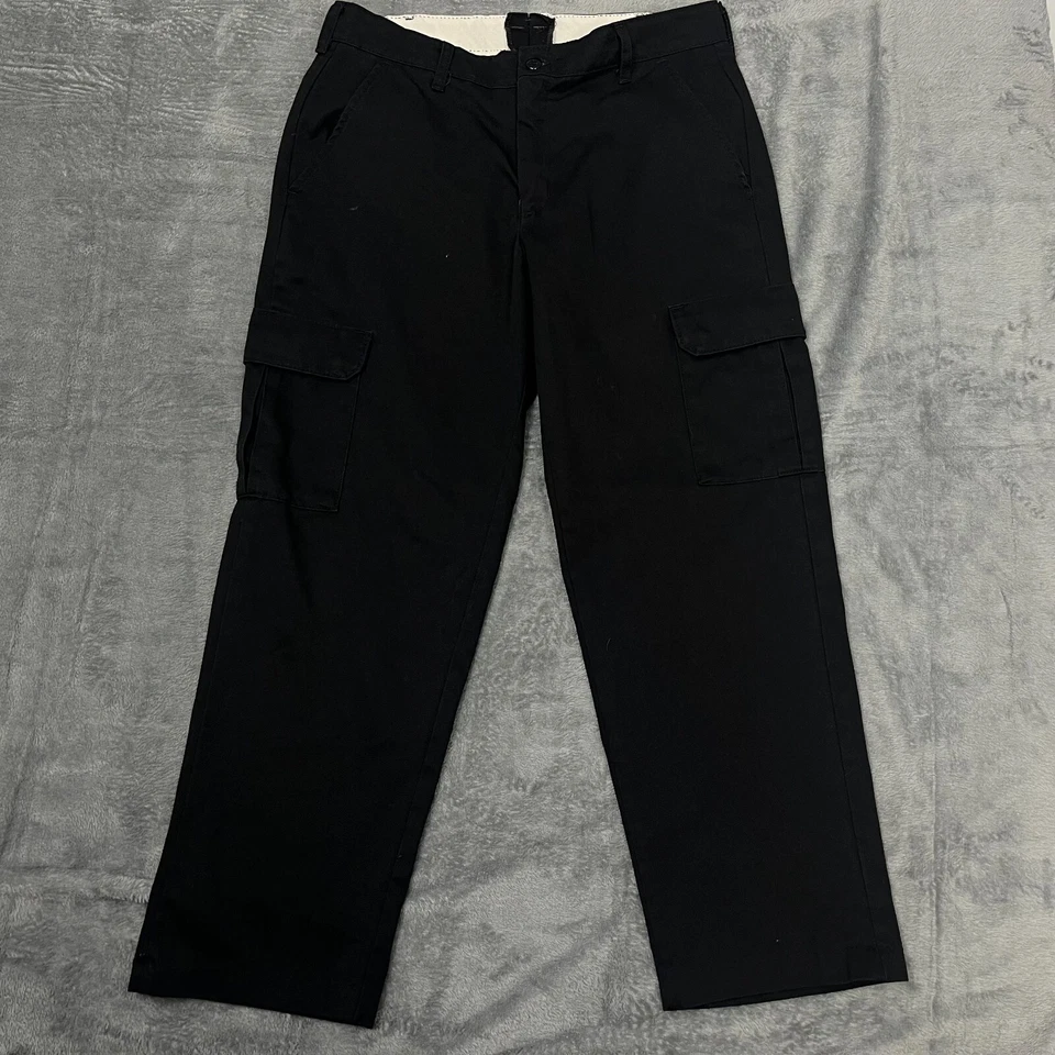 Lote de 2 Pantalones Carga Red Kap Para Hombre 34 Bolsillos Negros Pierna Recta Foto 2 de 4