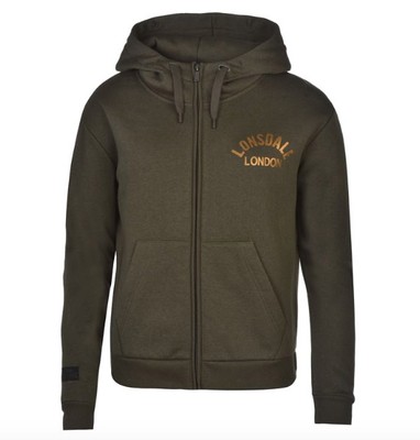 Lonsdale London Womens Zip Jacket Sweater Jumper Green All Sizes New 