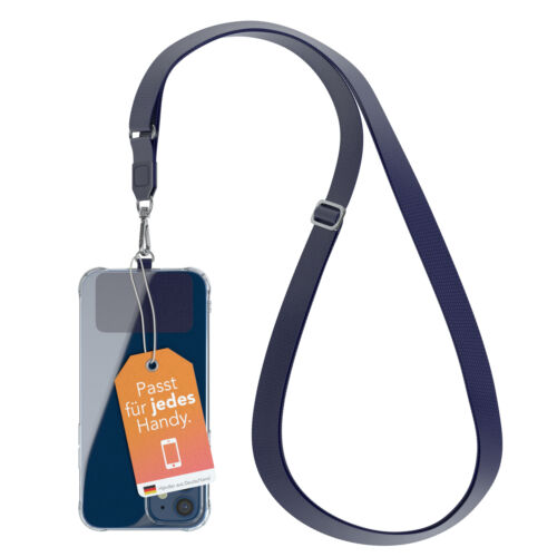 Universal Mobile All Smartphones To Sling On Wide Mobile Phone Strap Chain Blue - Zdjęcie 1 z 7