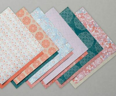 Stampin Up WOVEN THREADS  12 x12  Designer Series Paper (12 sheets) NEW