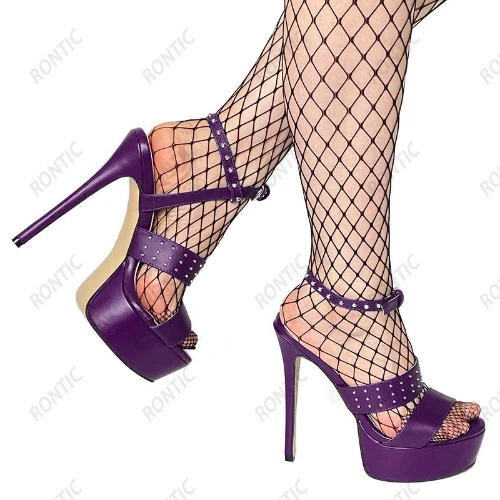 New Women Platform Sandals Sexy Stiletto Heels Open Toe Night Club Shoes US 5-20 - Image 4 of 4