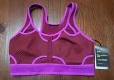 Nike Womens UltraBreathe Medium-Support Sports Bra M NWT Racerback Maroon Active