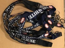 4 WHITE HOUSE LANYARD w DETACHABLE KEY RING USA FLAG REPUBLICAN DEMOCRAT GOP