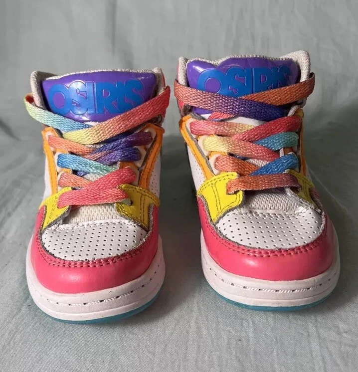 OSIRIS «Tod's» Sz 8 многоцветный кожаный коньков туфли девочек детей ясельного возраста РЕДКАЯ - Изображение 3 из 4