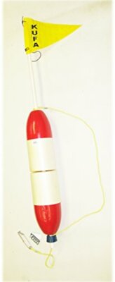 KUFA Sports 48'' Flag Pole & 2 Piece 14'' Red/White Float Combo