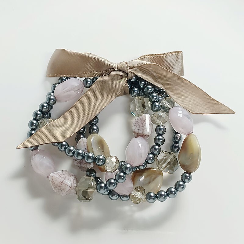 New 4pcs Chicos Beads Elastic Bracelet Gift Fashion Women Party