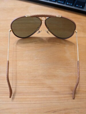 B&L RayBan Vintage Shooter Punching Leather Frame 90's Used Near