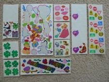 LOT Vintage Sandylion Stickers Glitter Disney Snoopy Winnie the Pooh Kromekote