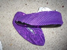 BOWLING SHOE COVERS PURPLE SEQUIN