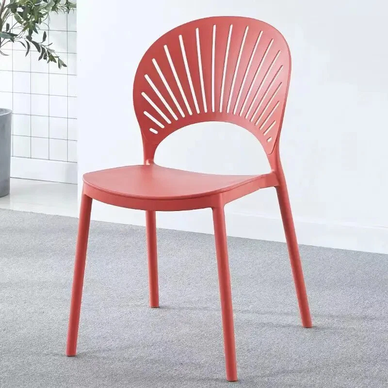 2024 New Dining High Kitchen Chair PlasticDining Chair Simple Table Chairs - Image 4 of 4
