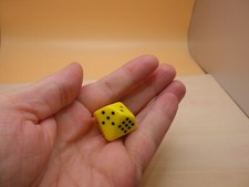 D10 with Pips 24mm Die Yellow w Black - RPG Tool Tabletop Roleplay Games Supply