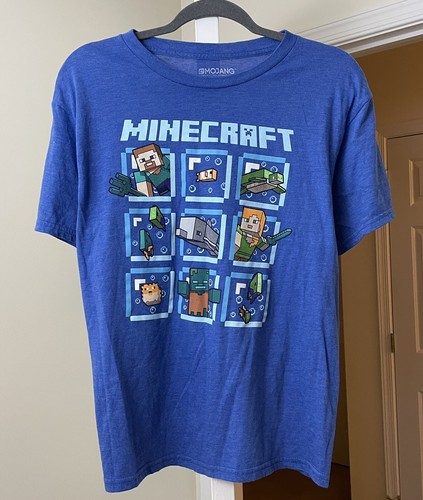 Mojang Minecraft T-Shirt Blue Short 