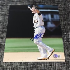 MARK CANHA SIGNED AUTOGRAPH 8X10 PHOTO OAKLAND ATHLETICS A'S BECKETT BAS COA