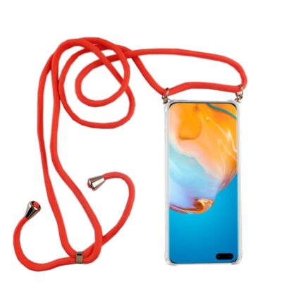 Huawei P40 Pro Handykette Hülle mit Band Case zum umhängen mit Kordel Etui Pink