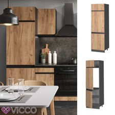 Kühlumbauschrank Küchenschrank Küchenmöbel R-Line J-Shape Anthrazit 60 cm Vicco