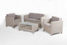 Oliver Smith Large 4 Pc Modern Sead Table Sofa Bed Set Outdoor Patio Furniture For Sale Online Ebay
