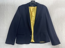 Ralph Lauren Womens Blazer 8 Navy Wool Career Minimalist Work Business Jacket