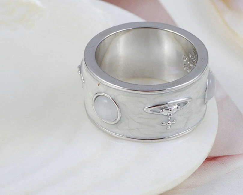 Vivienne Westwood ring size 8 white/slv | eBay