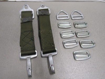 US Military Parachute Harness Hardware - Snap Hooks V Rings