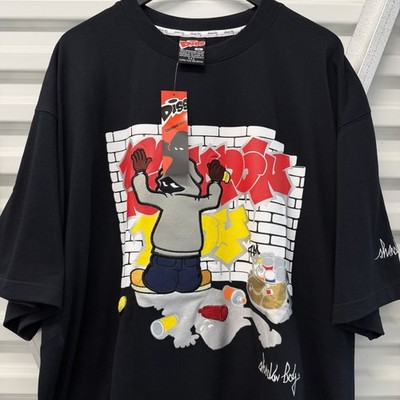 Vintage Diss Jeans Shadow Boy Graffiti T Shirt XL Deadstock 90s Y2K Baggy Rap Og
