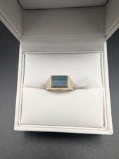 Siegelring Gold 333 mit Blutjaspis/Heliotrop - Ringgröße 64 - 3,53g