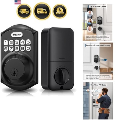 Keyless Entry Door Lock Smart Deadbolt Keypad Auto Lock for Front Door