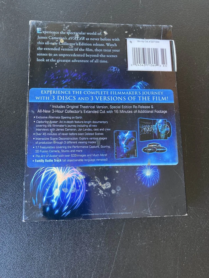 Avatar Extended Collector's Edition Blu-ray 3-Disc Set James Cameron 2009 - Image 2 of 4