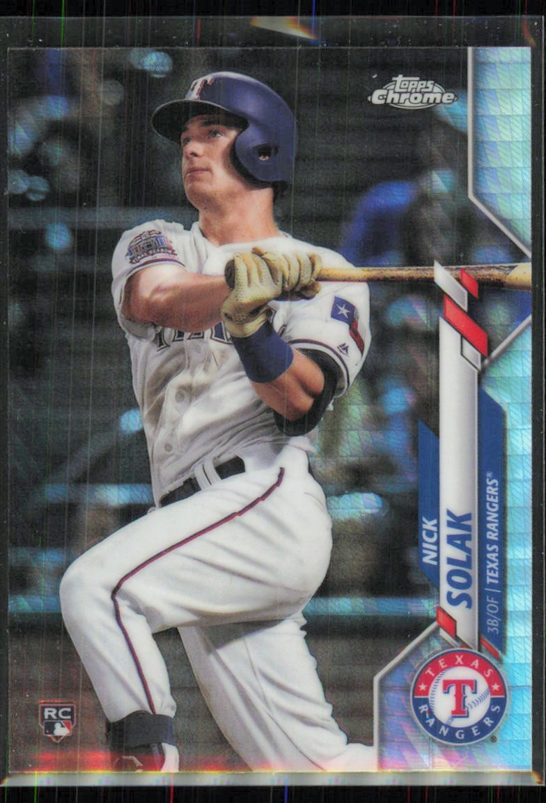 2020 Topps Chrome Prism Refractor Nick Solak Rookie #33