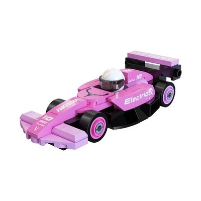 CaDA Mini Pink Circuit Rennwagen - 70 Stück Brick Build Modellbausatz