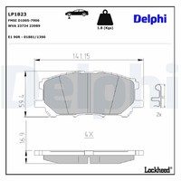 Delphi Bremsbelagsatz Scheibenbremse LP1823 FüR Lexus Rx Rc 300 MCU35_ MCU35R