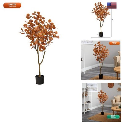 Nearly Natural 4 Ft Artificial Autumn Eucalyptus Tree Nursery Pot T2784