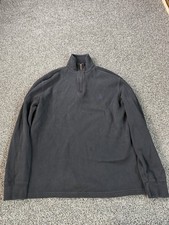 Polo Ralph Lauren 1/4 Zip Sweater Men s Size Medium Black Preppy