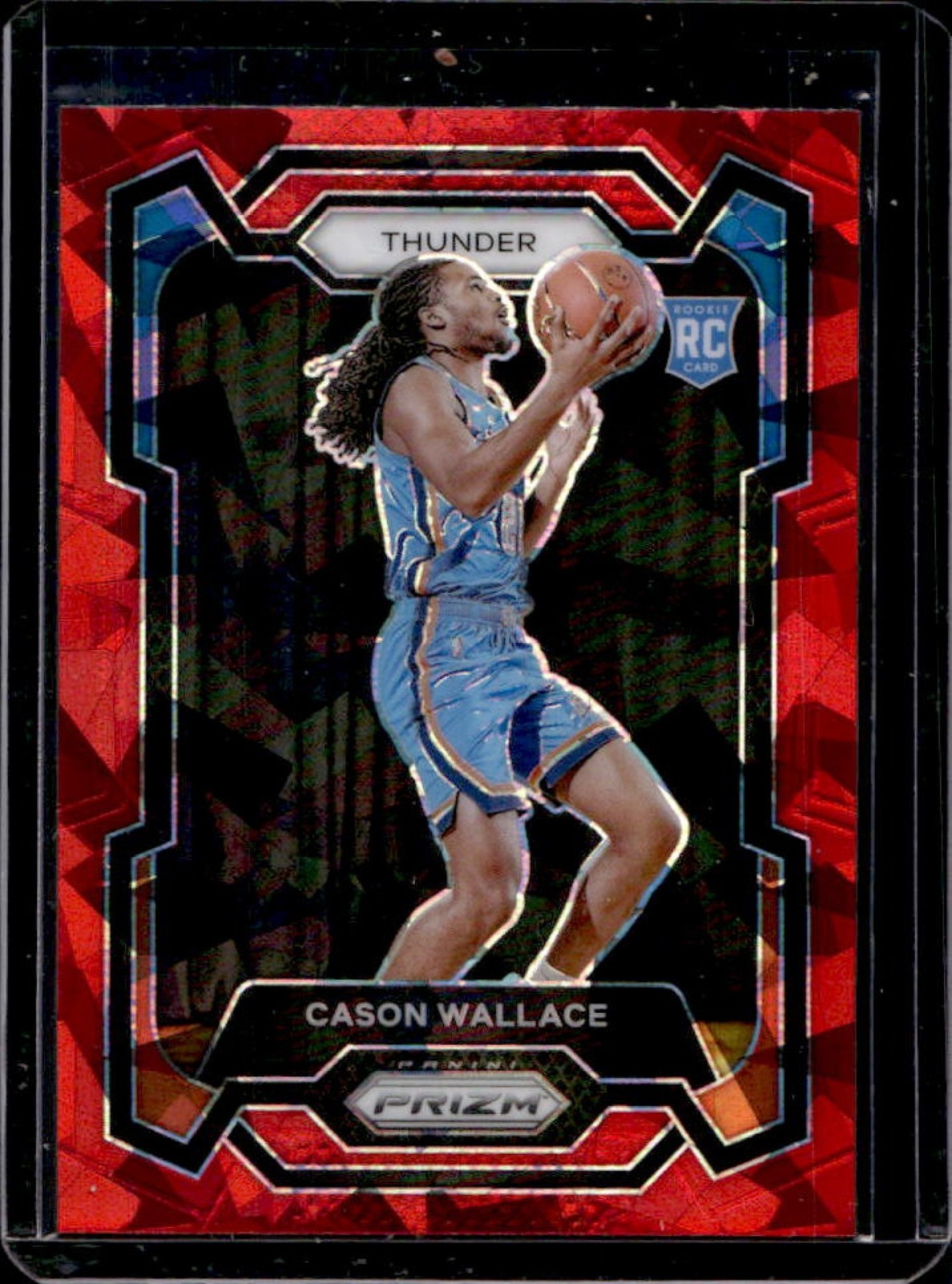2023-24 Prizm Cason Wallace RC Prizms Red Ice Rookie #139 Thunder