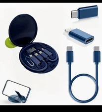 5-in-1 Travel Cable Kit | Type-C Converters | SIM Slots | 60W Fast Charge