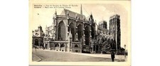 1900s Brussels Belgium St. Gudula Church Rear Elevation Collotype Postcard