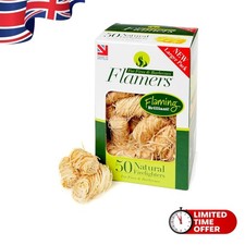 50 Natural Fire Lighters - Eco-Friendly Fire Starters for BBQ & Fireplace 0.30 per lighter