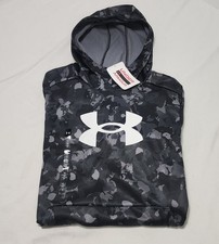 UNDER ARMOUR Big Logo Forged-Carbon CAMO Pullover Hoodie YOUTH LARGE -NEW w/TAGS