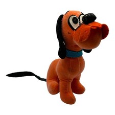 Vintage Walt Disney Productions Pluto Dog Plush 1960s Made in Japan Mickey Mouse