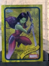 2025 Topps Chrome Marvel Gamora Yellow Lava Refractor Parallel 140