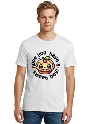Hope-You-Have-A-Sweet-Day Mens Graphic Tee,100% Cotton,Casual Summer Wear