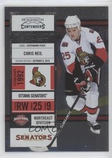 2010-11 Panini Playoff Contenders Playoff Ticket 53/100 Chris Neil #73 2d8
