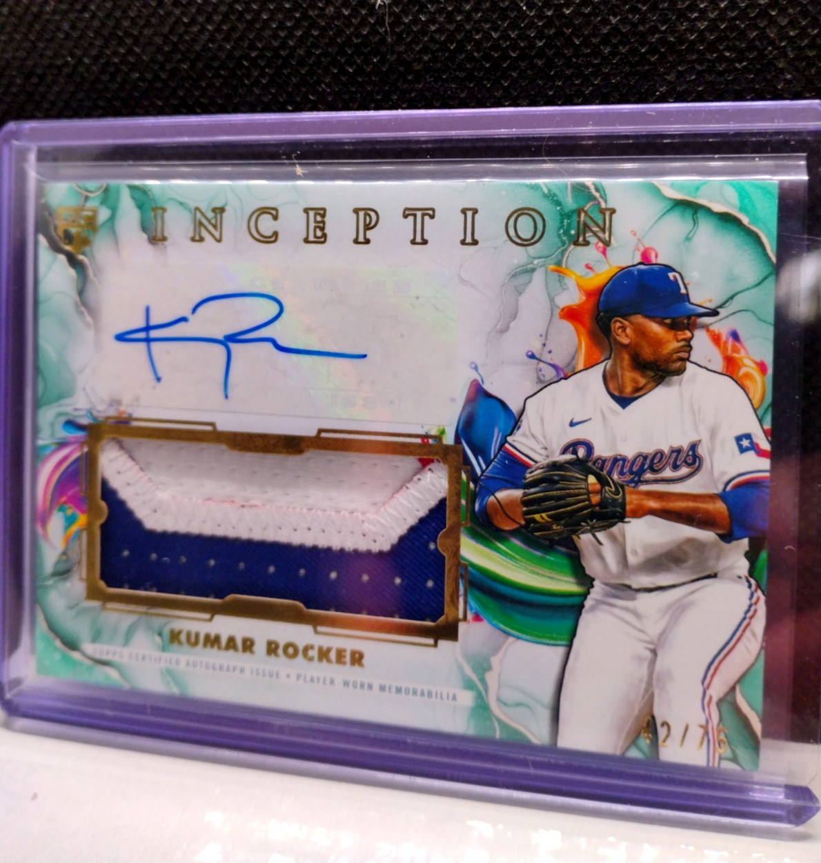 2025 Topps Inception Kumar Rocker Autograph Patch 42/75 #iapc-kr