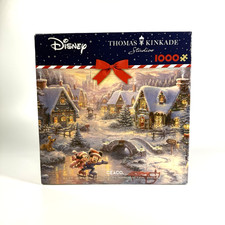 Disney Thomas Kinkade Mickey and Minnie Sweetheart Winter Holiday 1000 Pc Puzzle