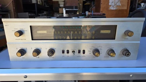 Fisher 800-C Vintage Stereo Receiver Vacuum Tube Amplifier - For Parts OR Repair