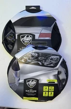 Auto Drive Universal Fit Count Windshield Sunshade Skull Twist Plus Rear Window!