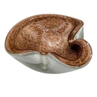 Murano Vintage Alfredo Barbini Art Glass Bowl/Ashtray Aventurine Cased Glass